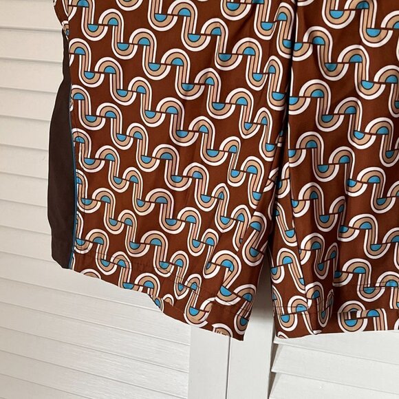 Original Penguin swim trunks board shorts brown pattern geometric men 30 - Picture 3 of 8
